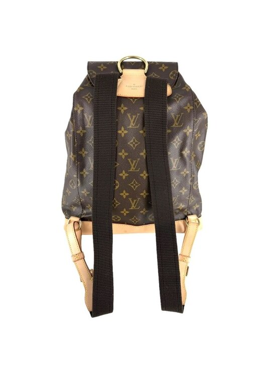 Louis Vuitton Backpack Montsouris GM Monogram Canvas Brown Gold Vintage